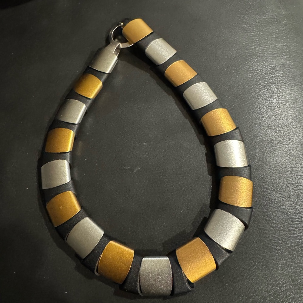 Chunky Black and Gold Necklace